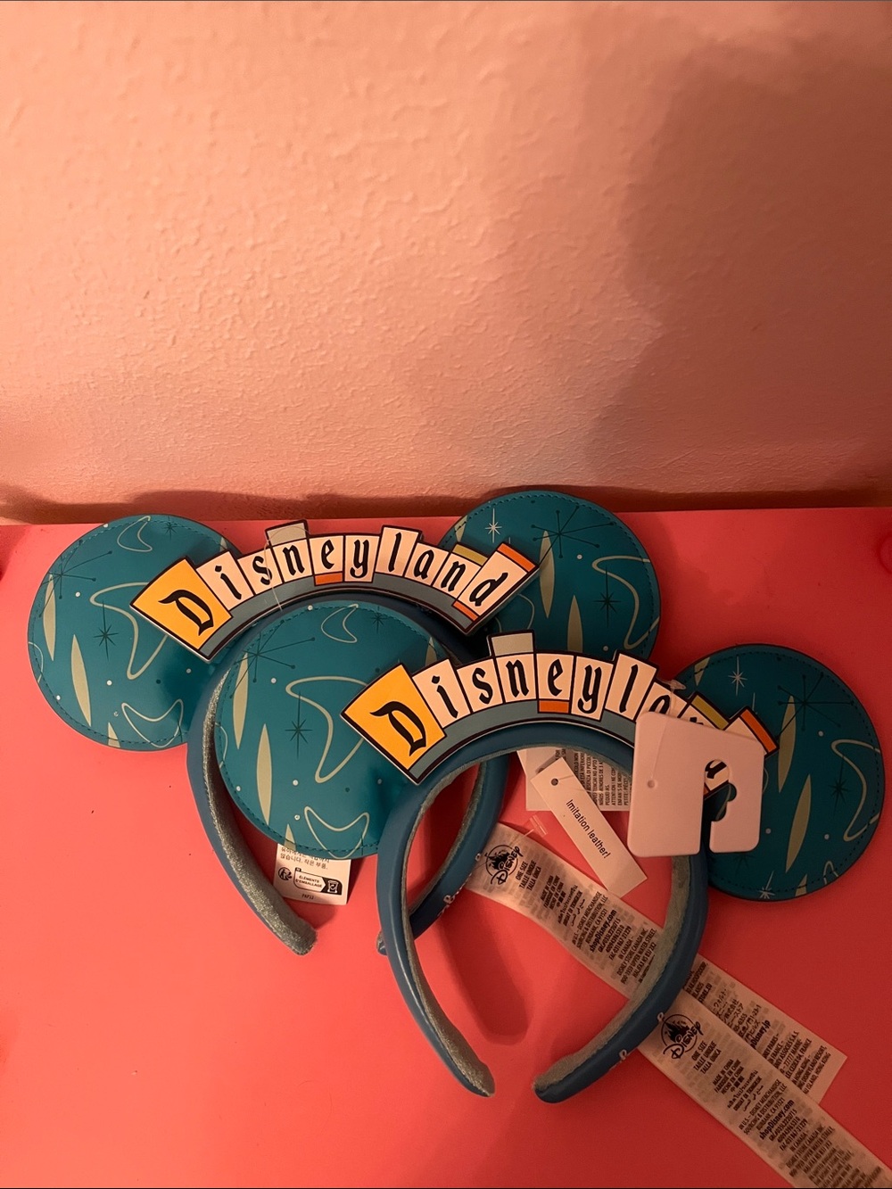 Disney Parks Disneyland 3D Marquee Teal Disneyland Kids Mickey Ear Headband